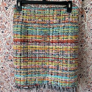 Forever 21 rainbow tweed plus size mini skirt